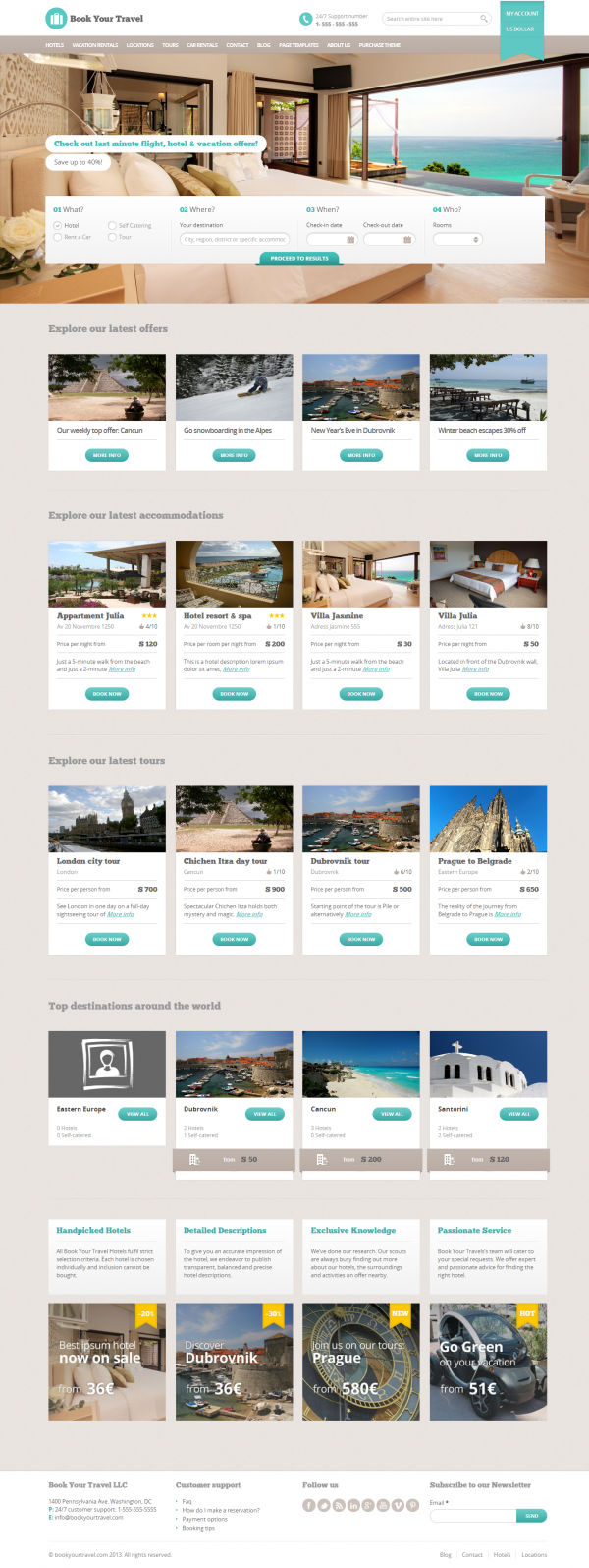 Mẫu website du lịch thiết kế cực đẹp Travel