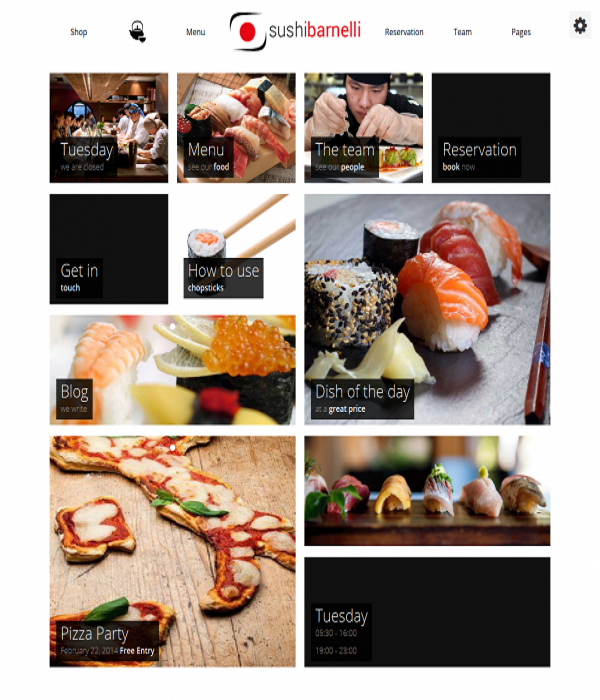 Mẫu thiết kế website cao cấp cho nhà hàng Sushi